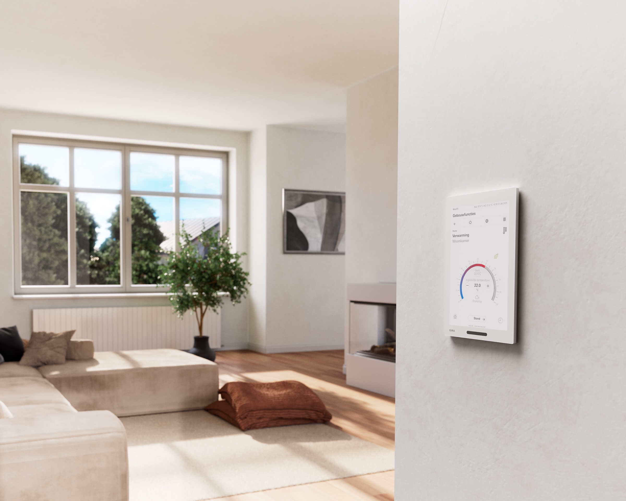 Smart Home mit Gira Wandtaster und Display